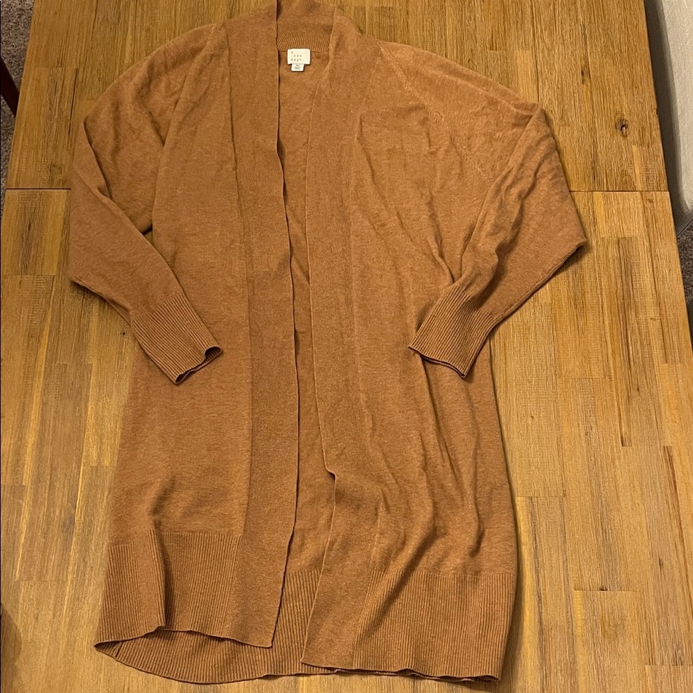 a new day Women’s Tan Duster Cardigan Sweater